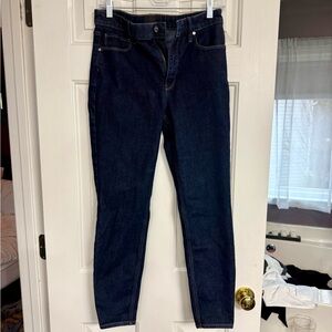 White House Black Market Dark Blue Skinny Ankle Jeans size 8